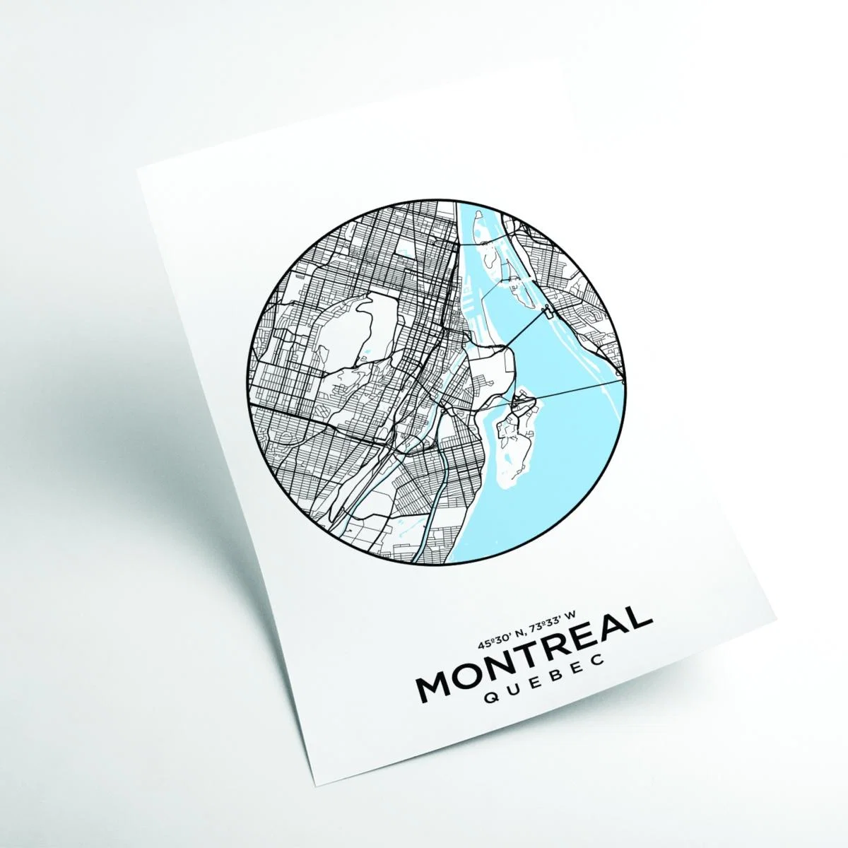 Blue Map Of Montreal Large Stanley Print House – image 2