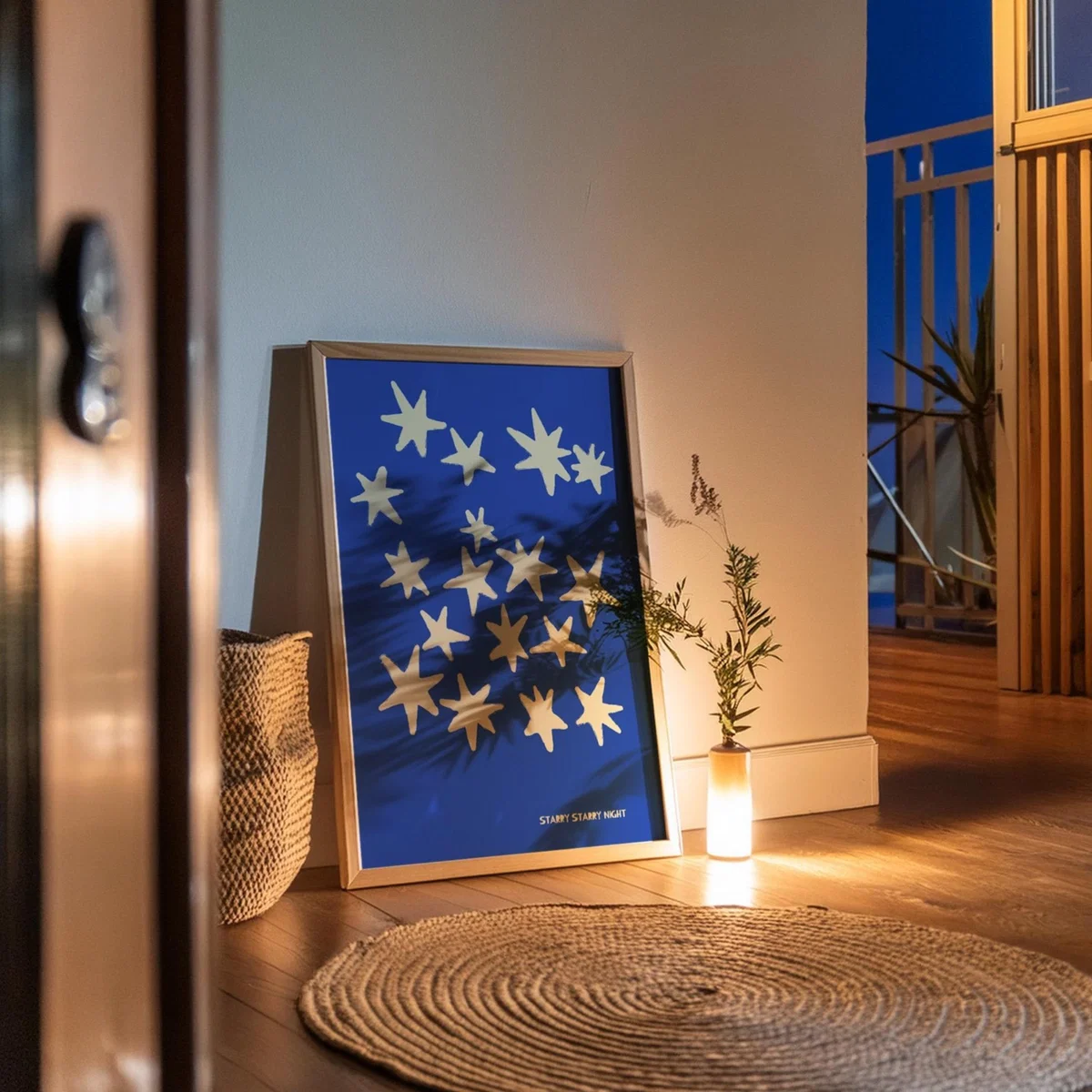 Blue Starry Starry Night Retro Music Giclée Art Print A3 | A4 | 210 X 297Mm | Fanclub – image 2