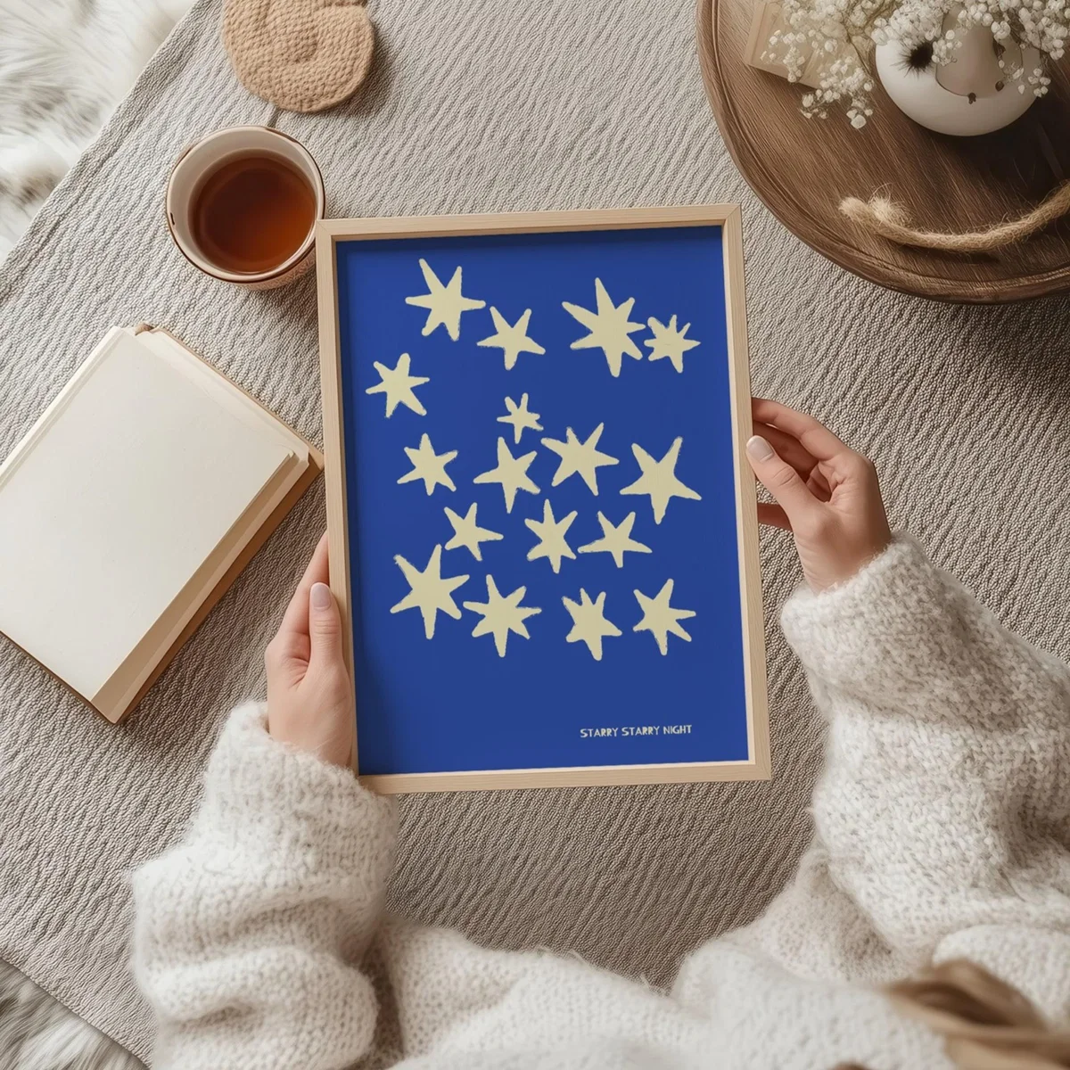 Blue Starry Starry Night Retro Music Giclée Art Print A3 | A4 | 210 X 297Mm | Fanclub – image 4