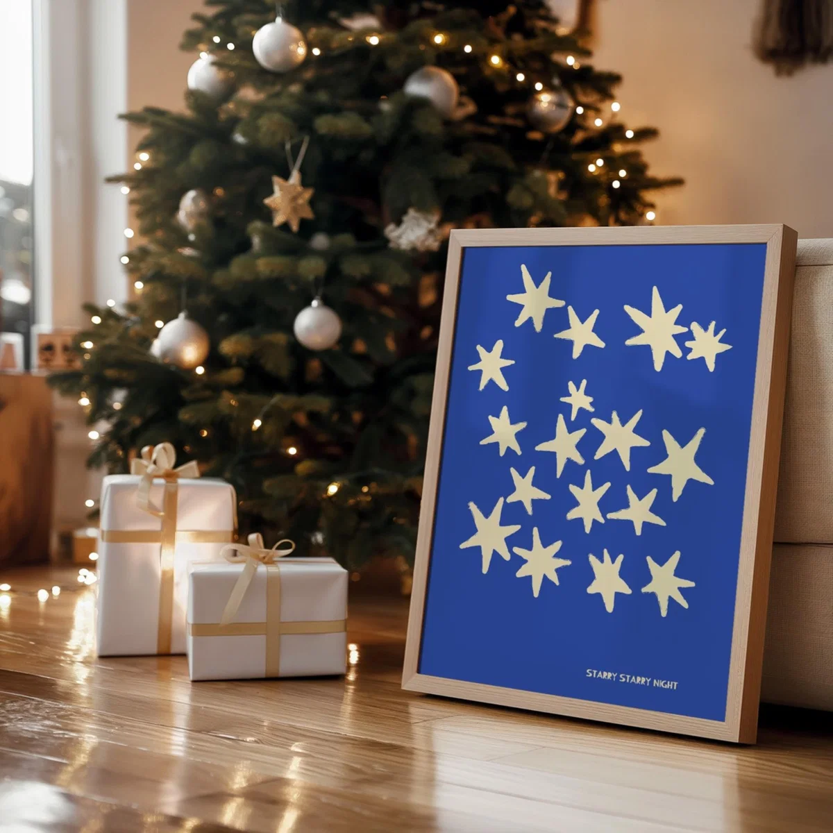 Blue Starry Starry Night Retro Music Giclée Art Print A3 | A4 | 210 X 297Mm | Fanclub – image 5