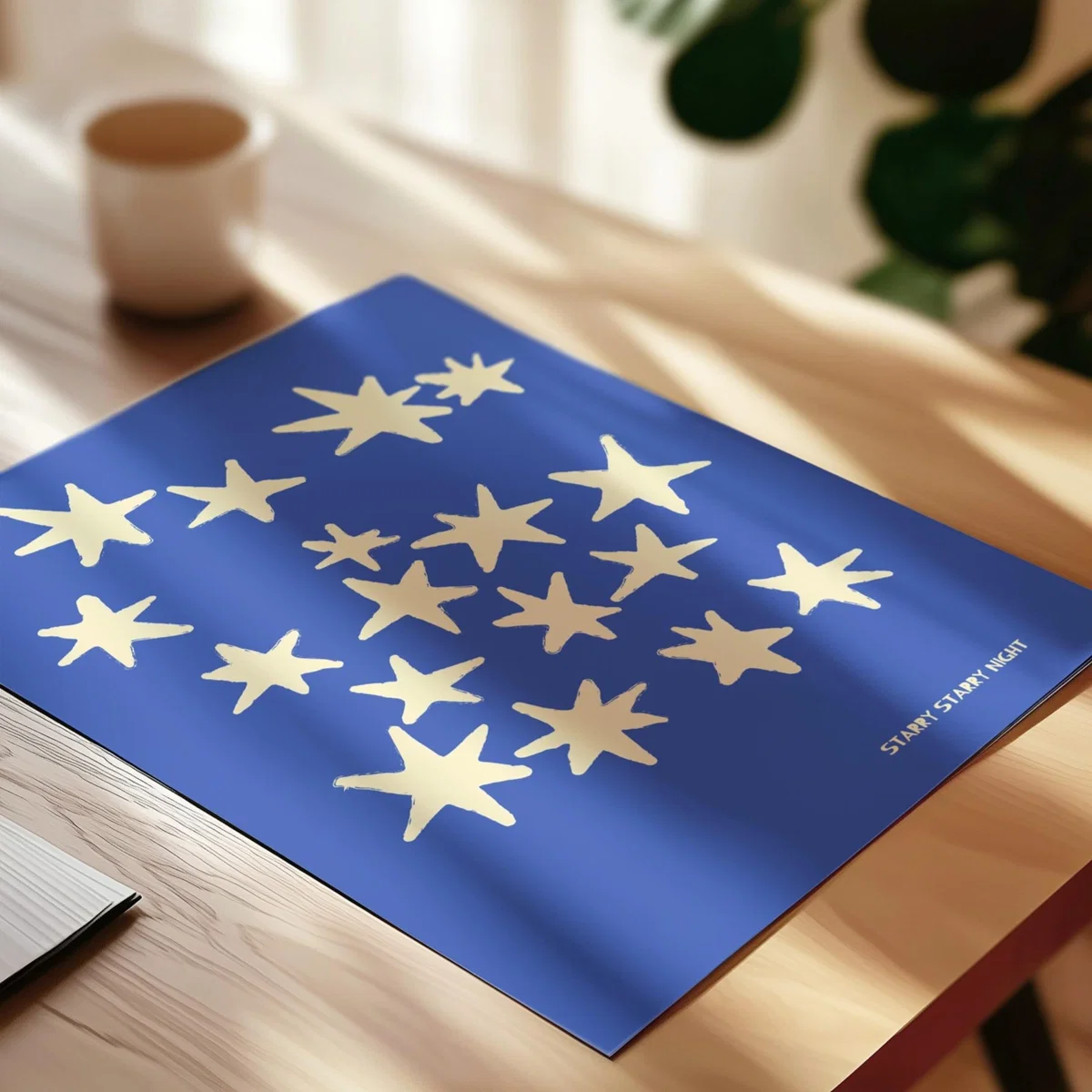 Blue Starry Starry Night Retro Music Giclée Art Print A3 | A4 | 210 X 297Mm | Fanclub – image 6