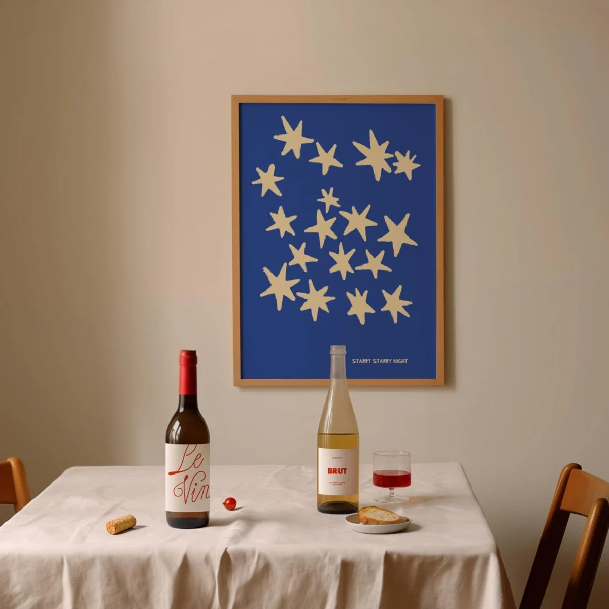 Blue Starry Starry Night Retro Music Giclée Art Print A3 | A4 | 210 X 297Mm | Fanclub – image 8
