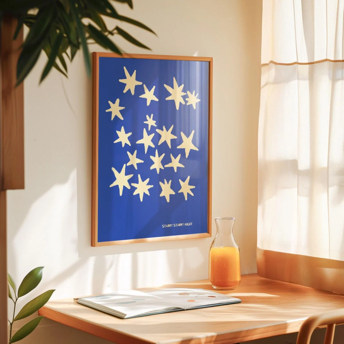 Blue Starry Starry Night Retro Music Giclée Art Print A3 | A4 | 210 X 297Mm | Fanclub – image 9