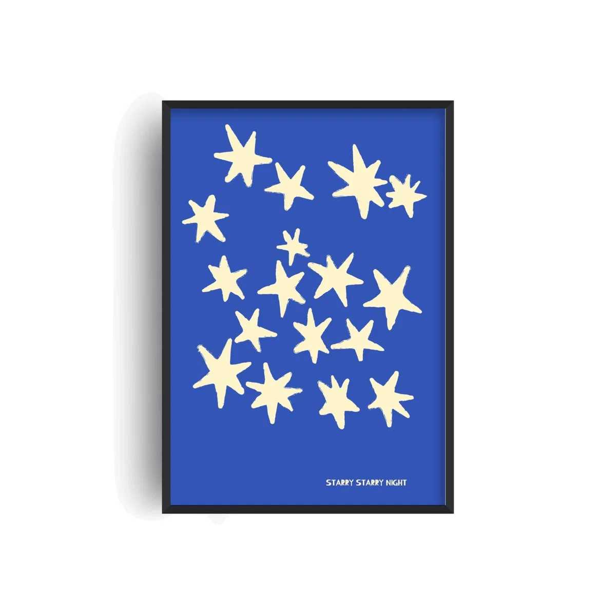 Blue Starry Starry Night Retro Music Giclée Art Print A3 | A4 | 210 X 297Mm | Fanclub – image 1