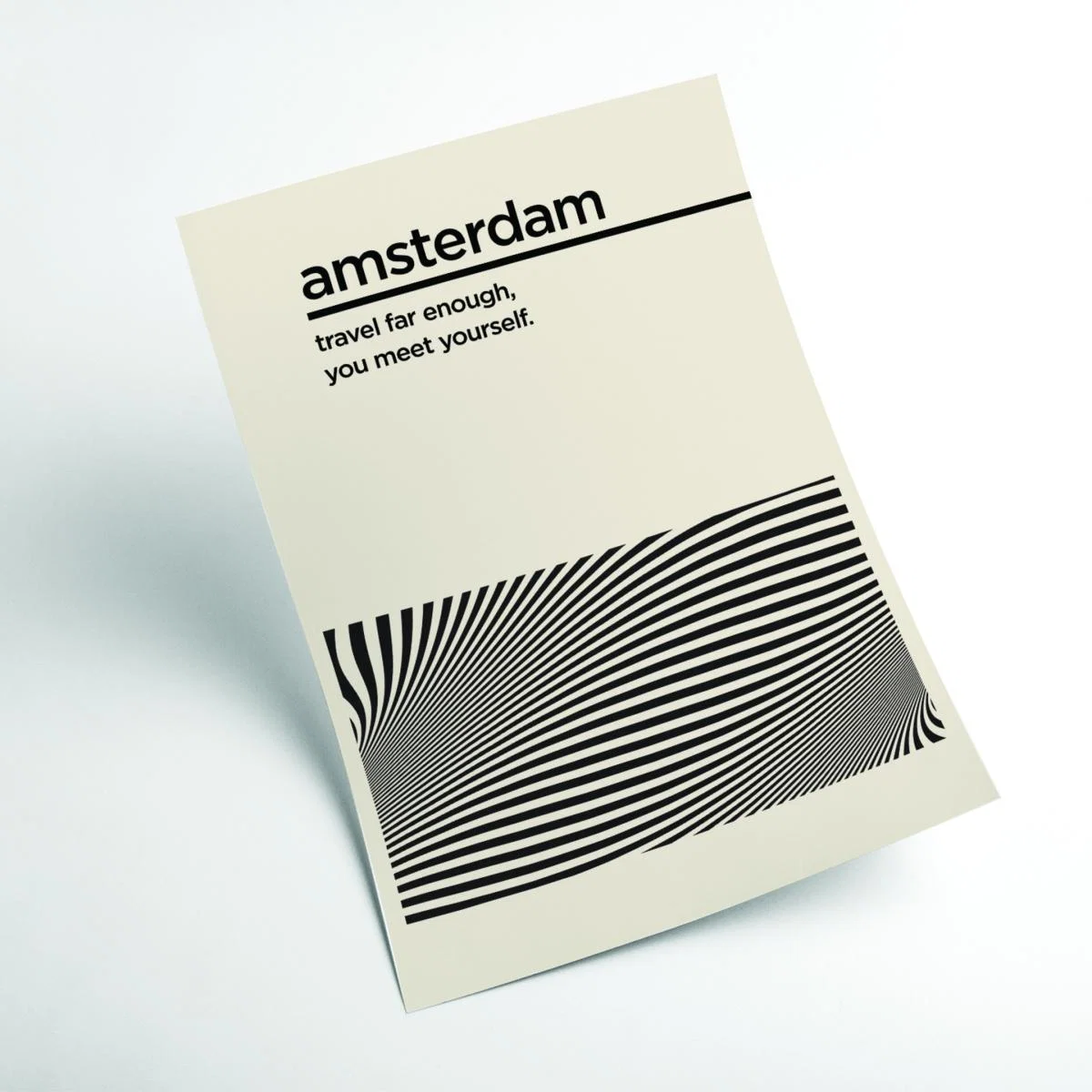 Black Amsterdam Travel Ii A3 297 X 420Mm Stanley Print House – image 2