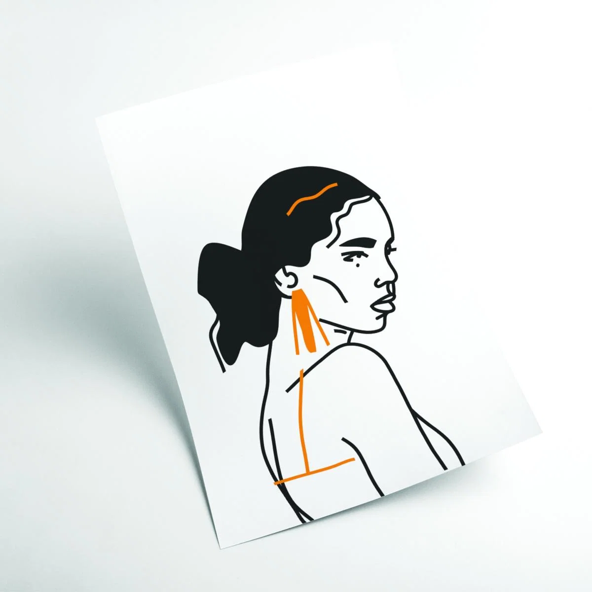 Yellow / Orange Strong Woman Xxs Stanley Print House – image 2