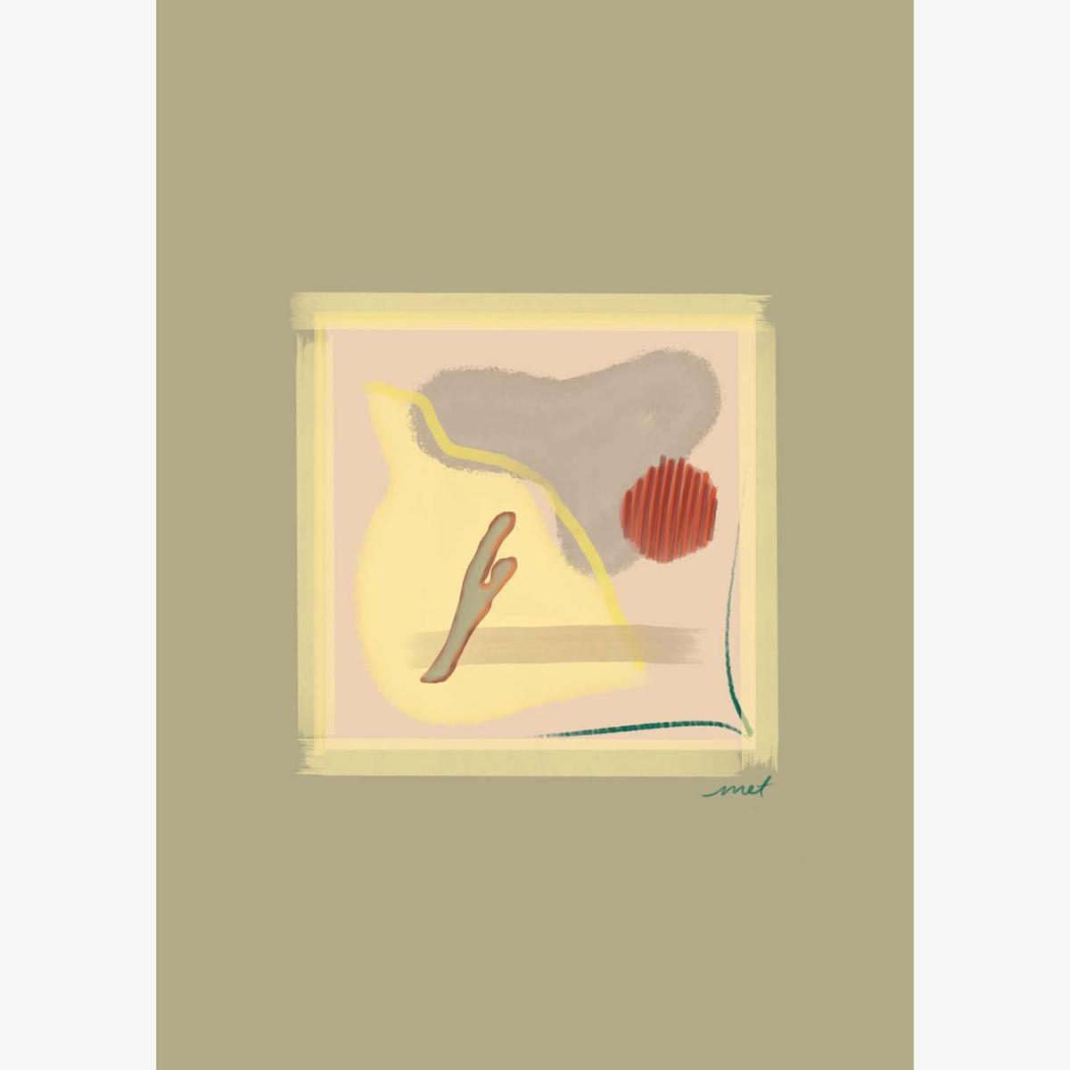 Green / Yellow / Orange Un Limon En Cielo By Met Giclée Fine Art Print - Green A4 210 X 297Mm Blue Nude – image 1
