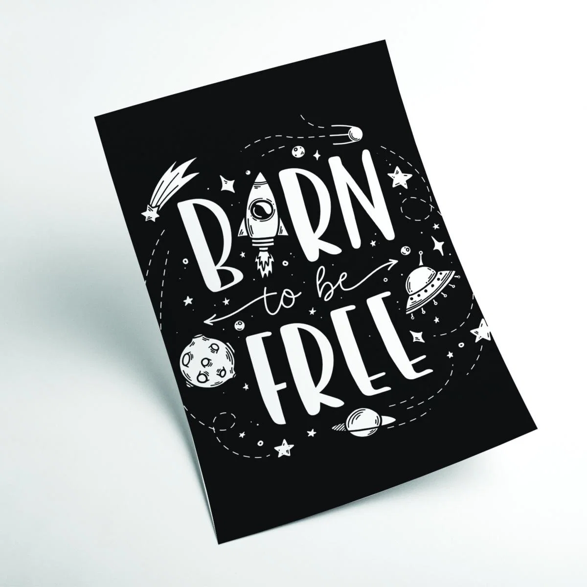 Black Born To Be Free A1 594 X 841Mm Stanley Print House – image 2