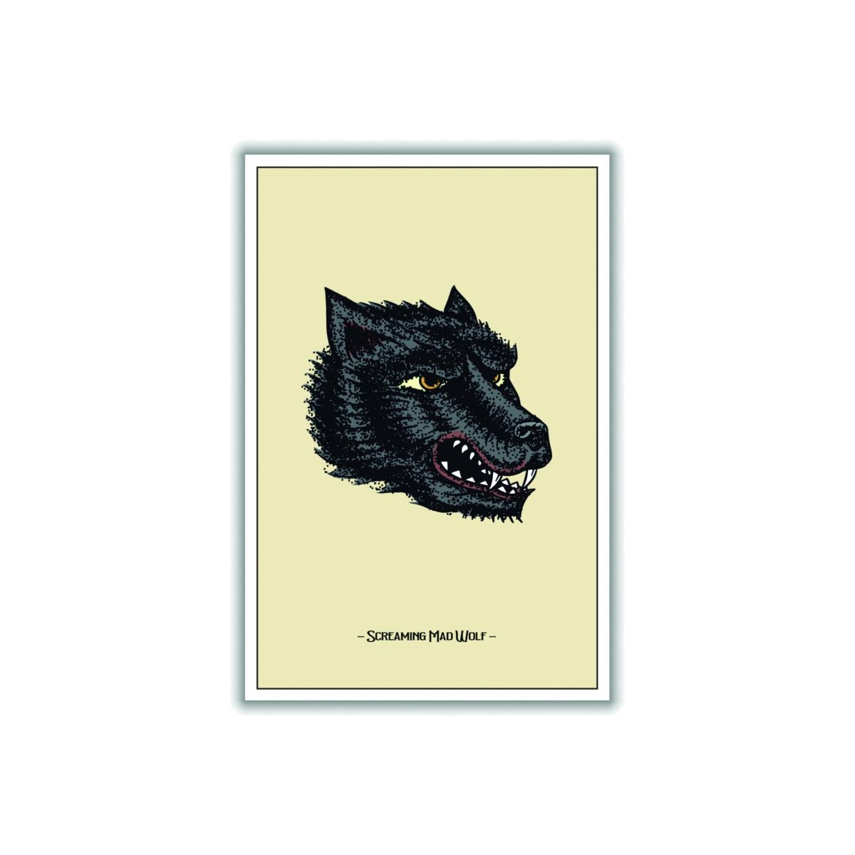 Black Screaming Mad Wolf Extra Large Stanley Print House – image 1