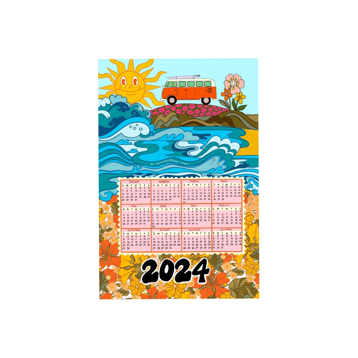 Blue Calendar Print A3 297 X 420Mm The Neighbourhood Threat – image 1