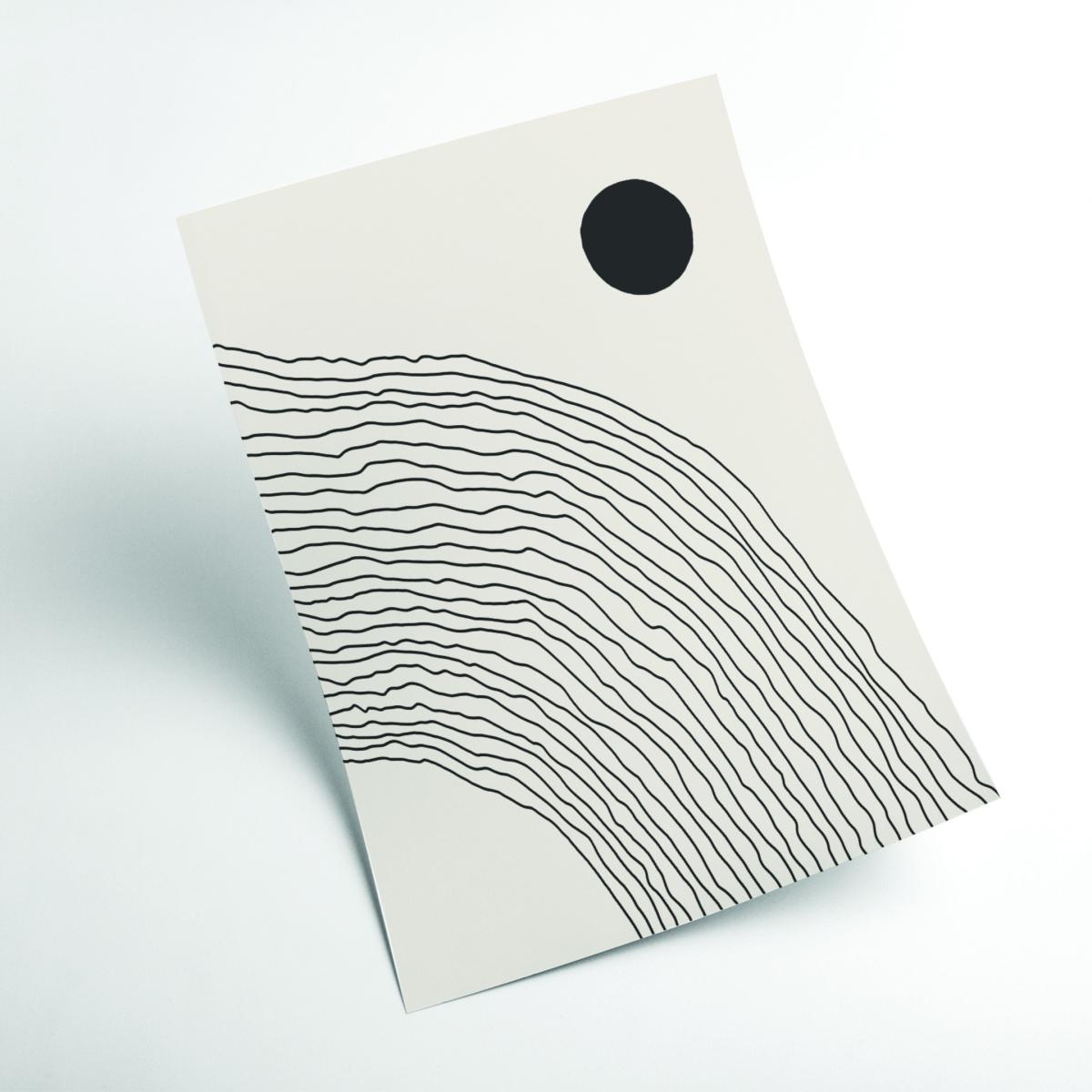Black Boho Lines Series #5 A2 420 X 594Mm Stanley Print House – image 2