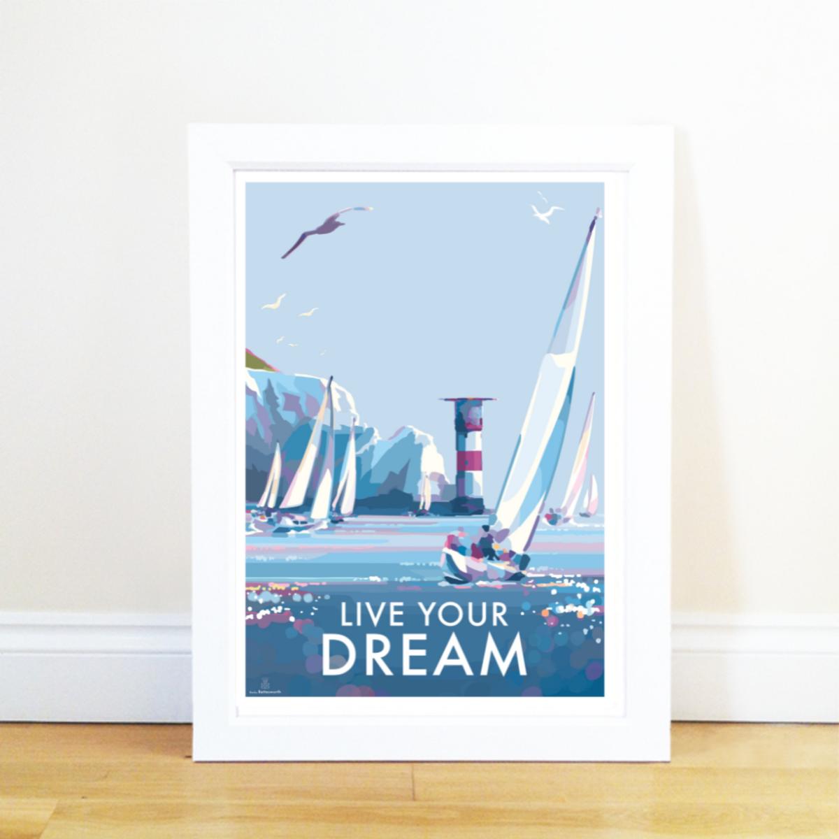 Live Your Dream Vintage Style Quote | A4 | 210 X 297Mm | Becky Bettesworth – image 2
