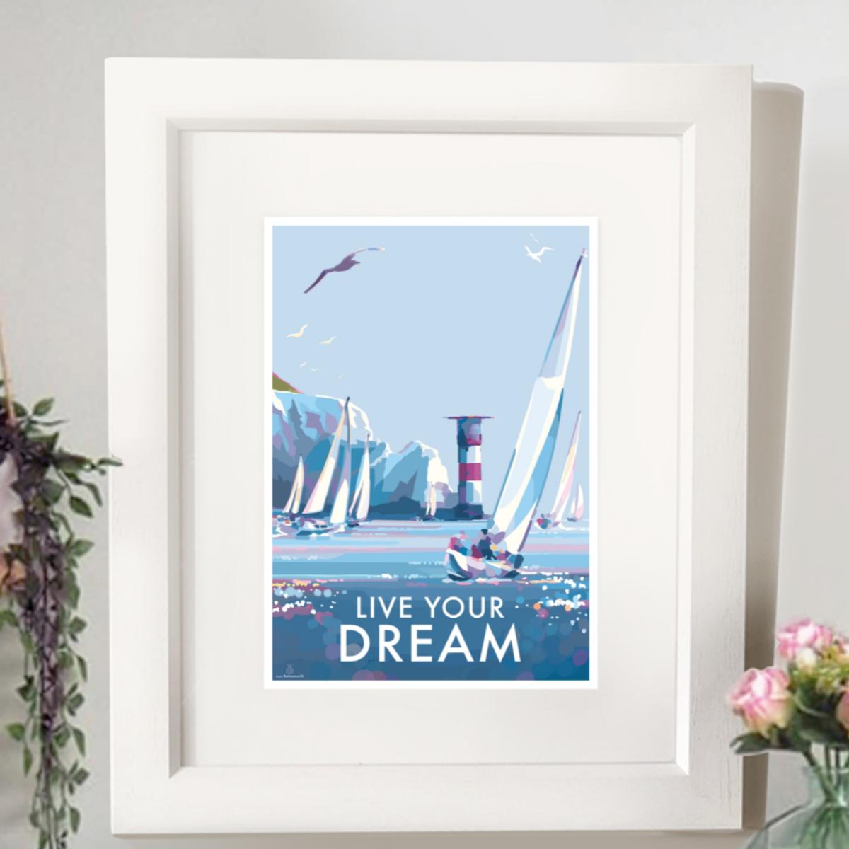 Live Your Dream Vintage Style Quote | A4 | 210 X 297Mm | Becky Bettesworth – image 3