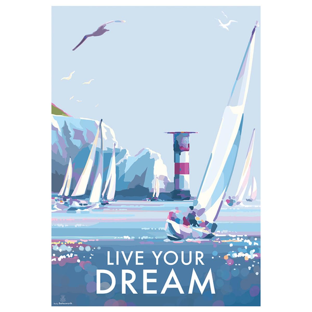 Live Your Dream Vintage Style Quote | A4 | 210 X 297Mm | Becky Bettesworth – image 4