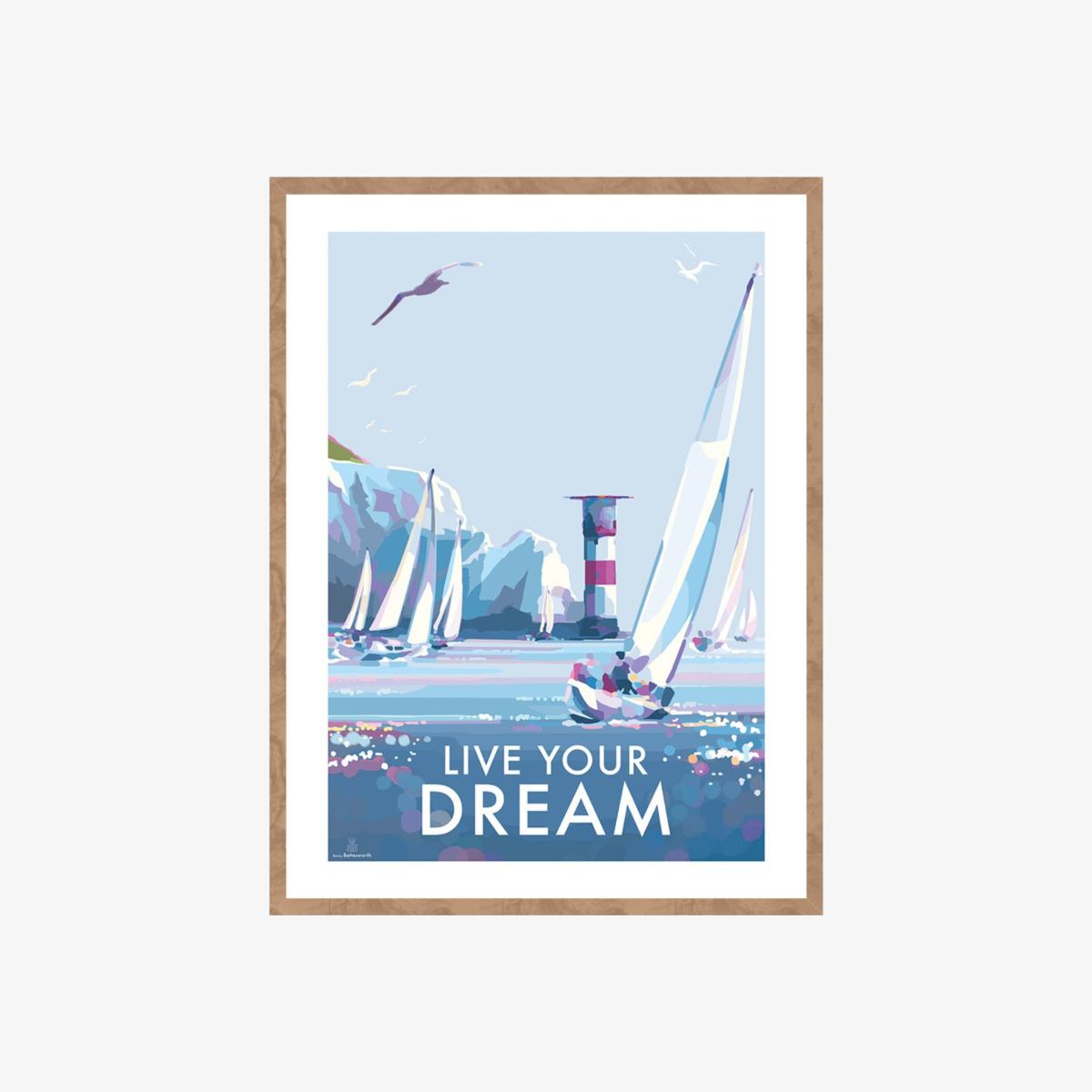 Live Your Dream Vintage Style Quote | A4 | 210 X 297Mm | Becky Bettesworth – image 1