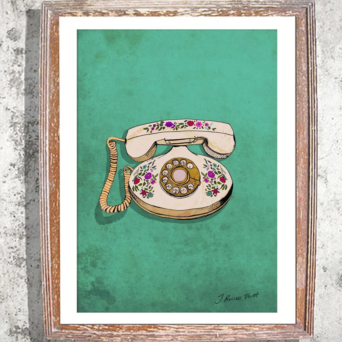 Signed Print / "Boujie Telephone" A3 297 X 420Mm Jessica Russell Flint – image 3