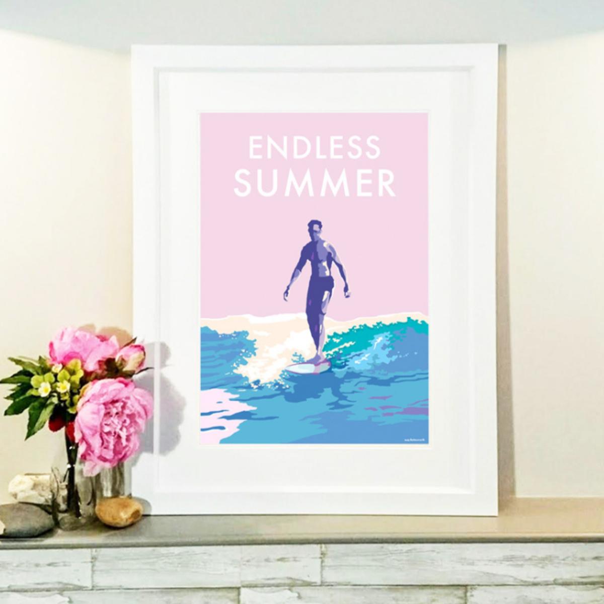 Endless Summer Vintage Style Quote Print | A4 | 210 X 297Mm | Becky Bettesworth – image 4