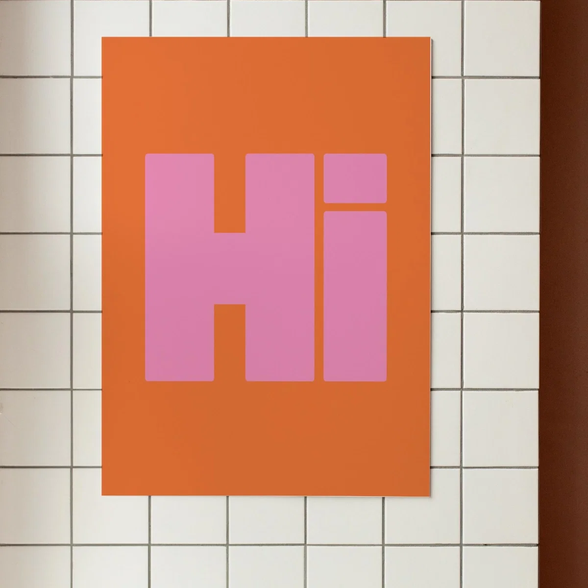 Yellow / Orange Hi Orange A3 Text Print Sofe Store – image 3