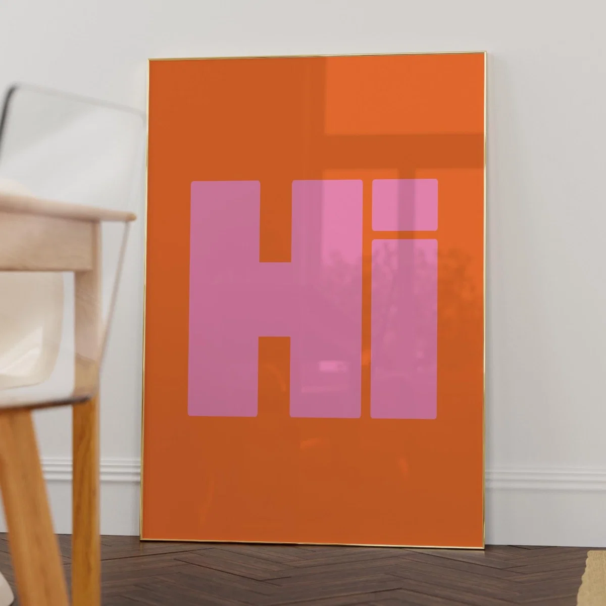 Yellow / Orange Hi Orange A3 Text Print Sofe Store – image 4