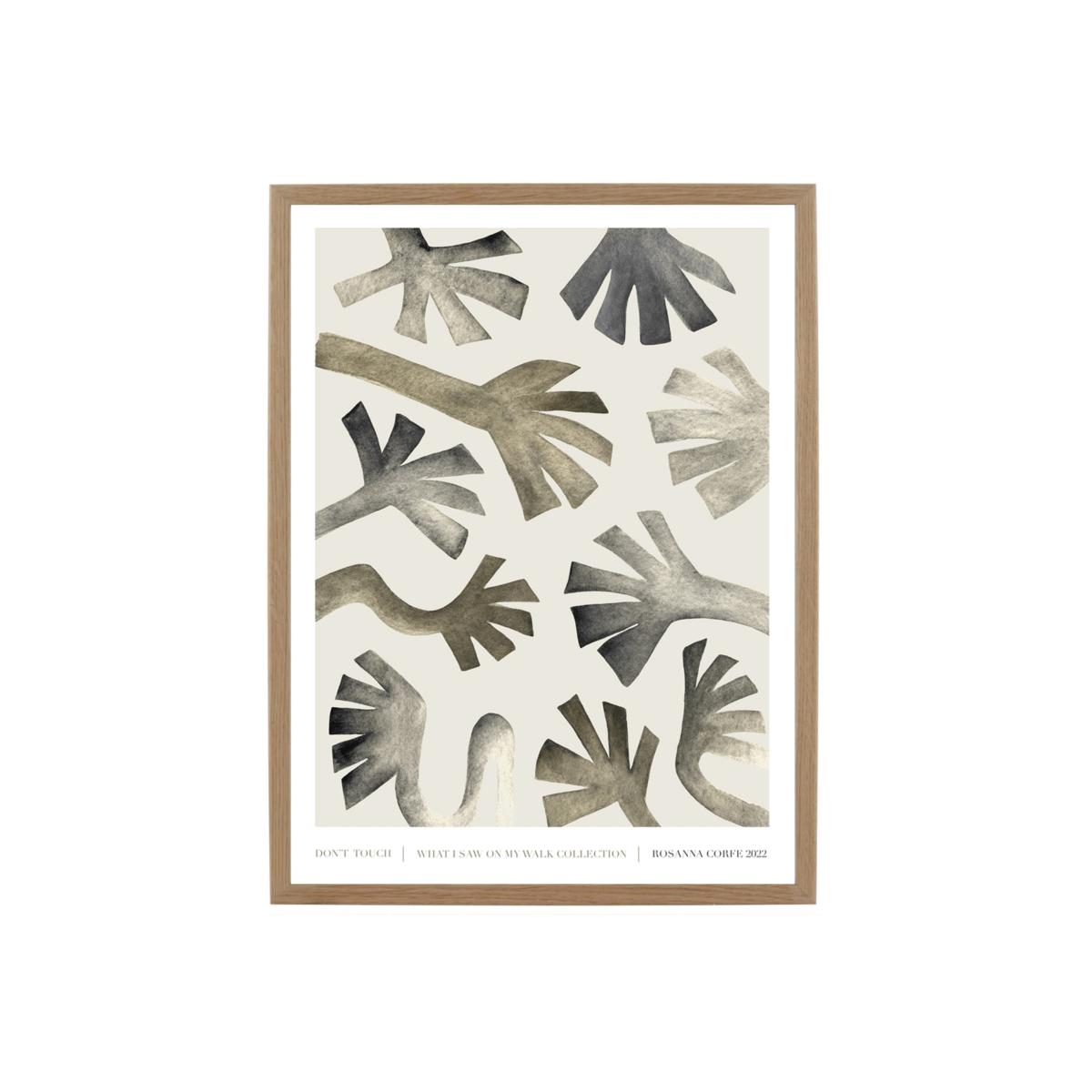 Brown / Neutrals / White A3 - Don't Touch - Abstract Hands Print One Size Rosanna Corfe – image 1