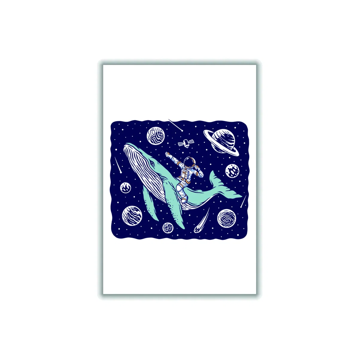 Blue Galactic Whale Rider Medium Stanley Print House – image 1