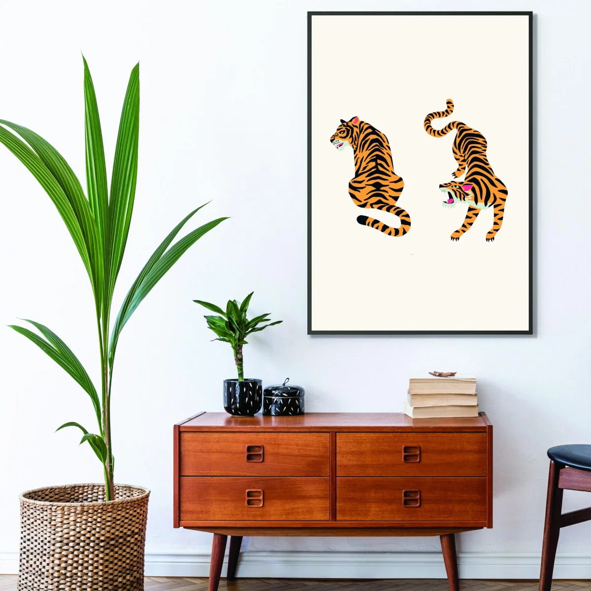 Yellow / Orange The Two Tigers A3 297 X 420Mm Stanley Print House – image 3