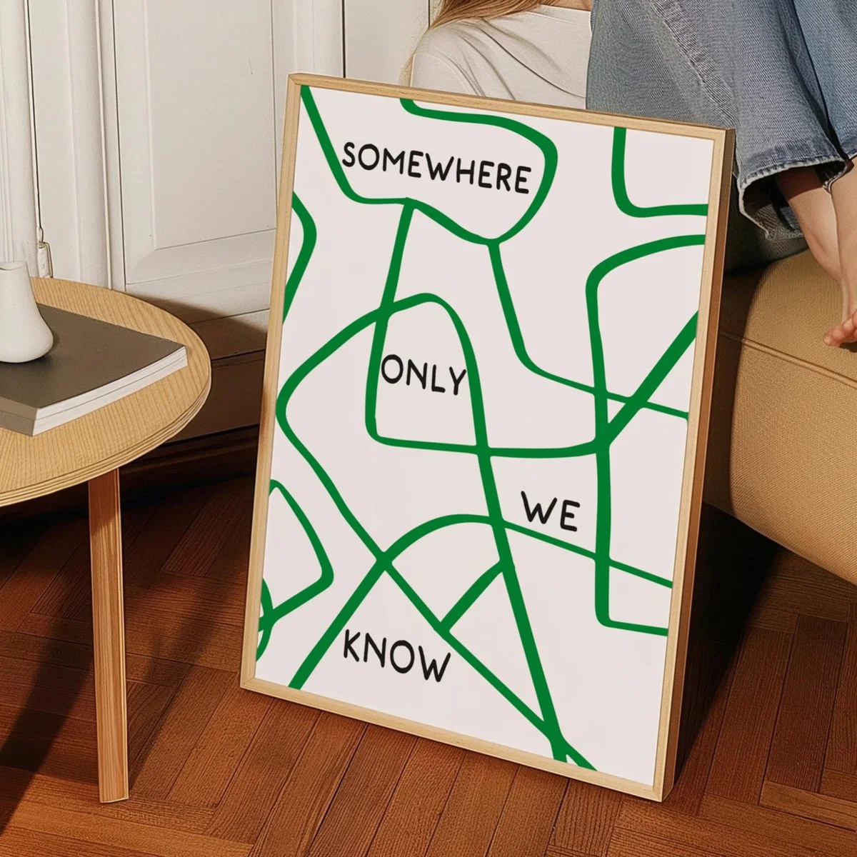 Black / Green Somewhere Only We Know Retro Music Lyric Christmas Giclée Art Print A2 | A2 | 420 X 594Mm | Fanclub – image 5