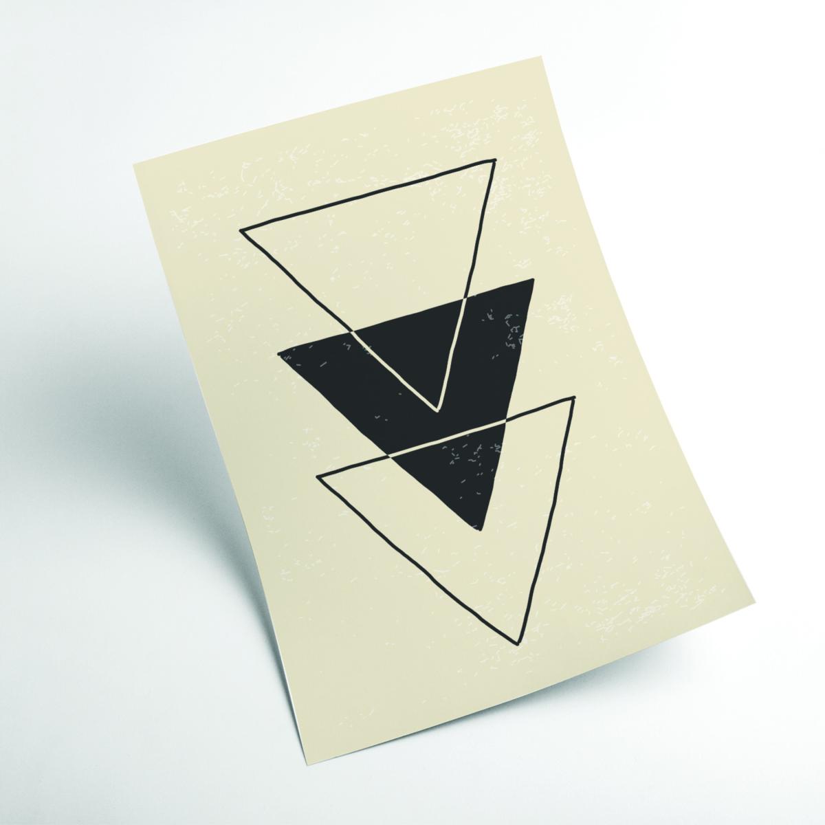 Black Abstract Triangles #6 A4 210 X 297Mm Stanley Print House – image 2