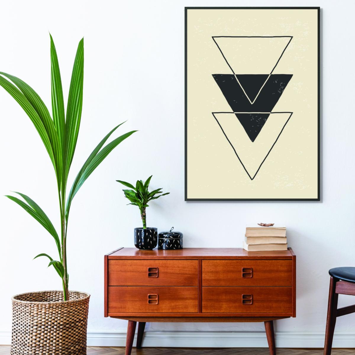 Black Abstract Triangles #6 A4 210 X 297Mm Stanley Print House – image 3
