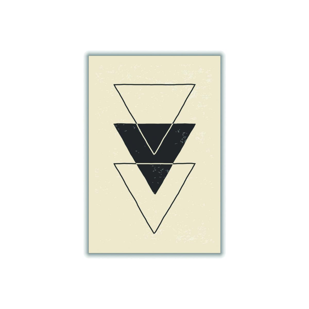 Black Abstract Triangles #6 A4 210 X 297Mm Stanley Print House – image 1