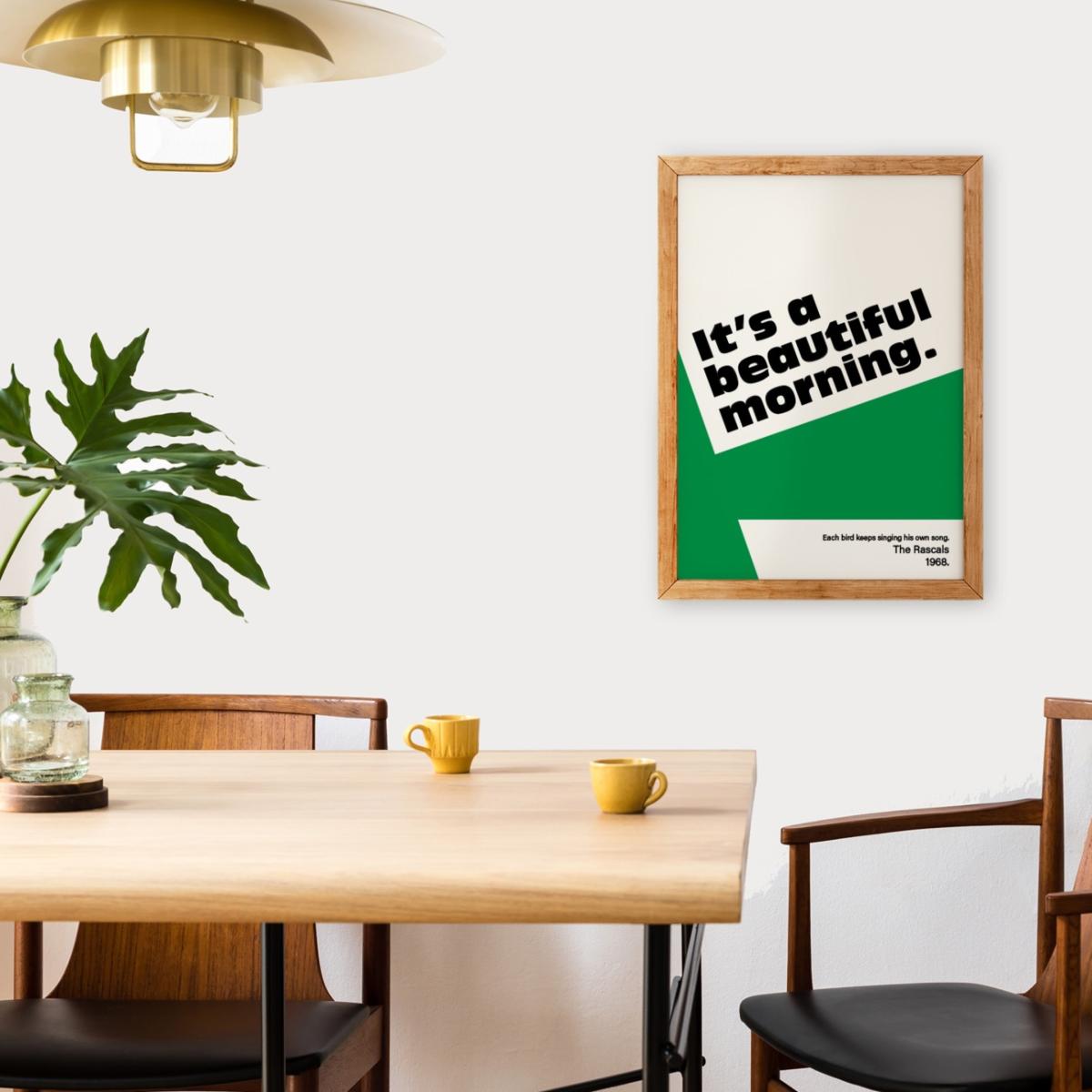 Green / Black Beautiful Morning Green And Black Graphic Giclée Art Print A3 A3 297 X 420Mm Fanclub – image 3