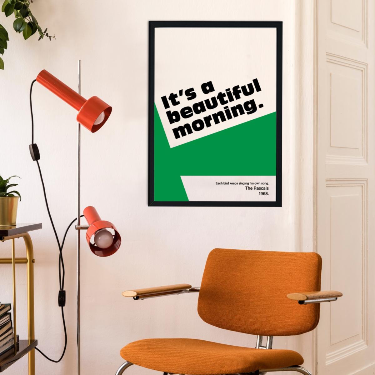 Green / Black Beautiful Morning Green And Black Graphic Giclée Art Print A3 A3 297 X 420Mm Fanclub – image 4