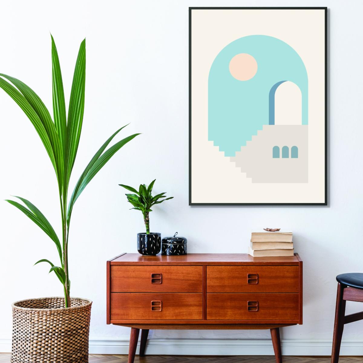 Blue Minimal Architecture #1 Extra Large Stanley Print House – image 3