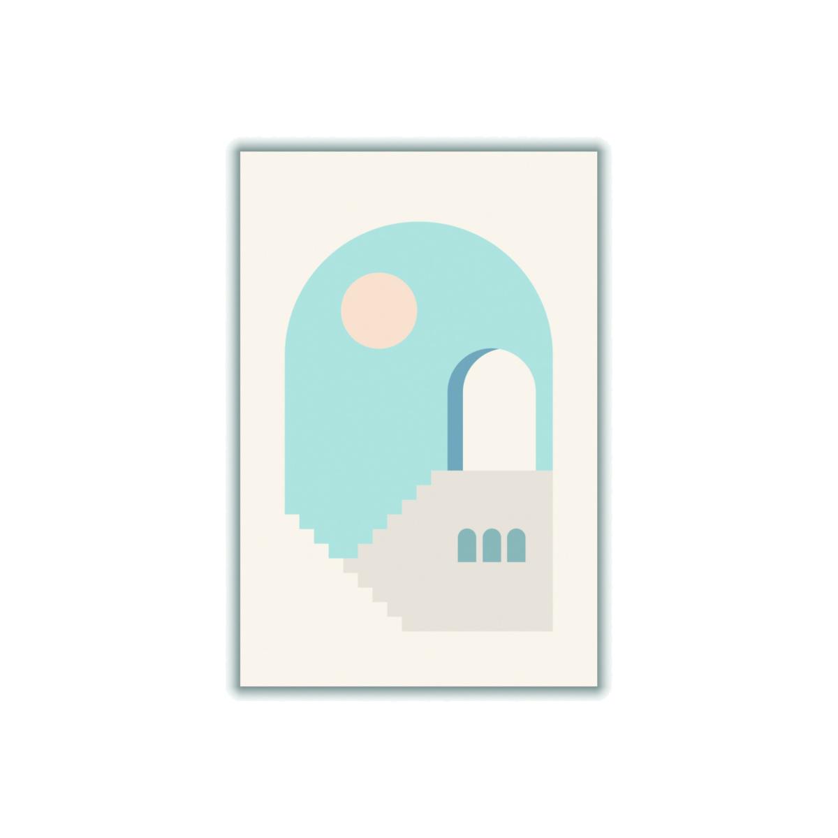 Blue Minimal Architecture #1 Extra Large Stanley Print House – image 1