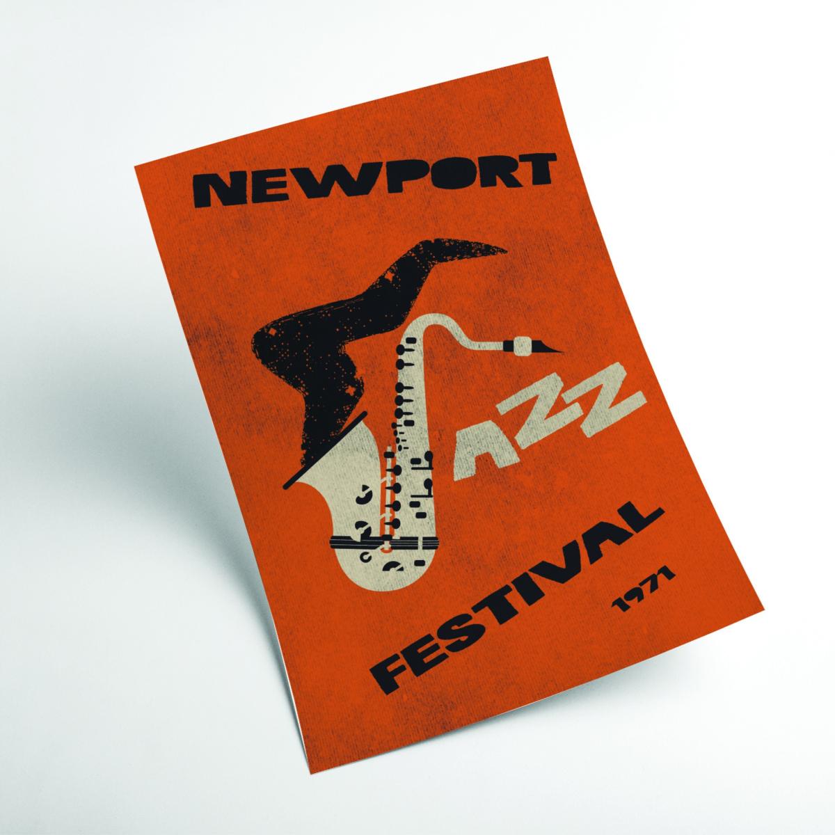 Yellow / Orange Newport Jazz Festival A1 594 X 841Mm Stanley Print House – image 2