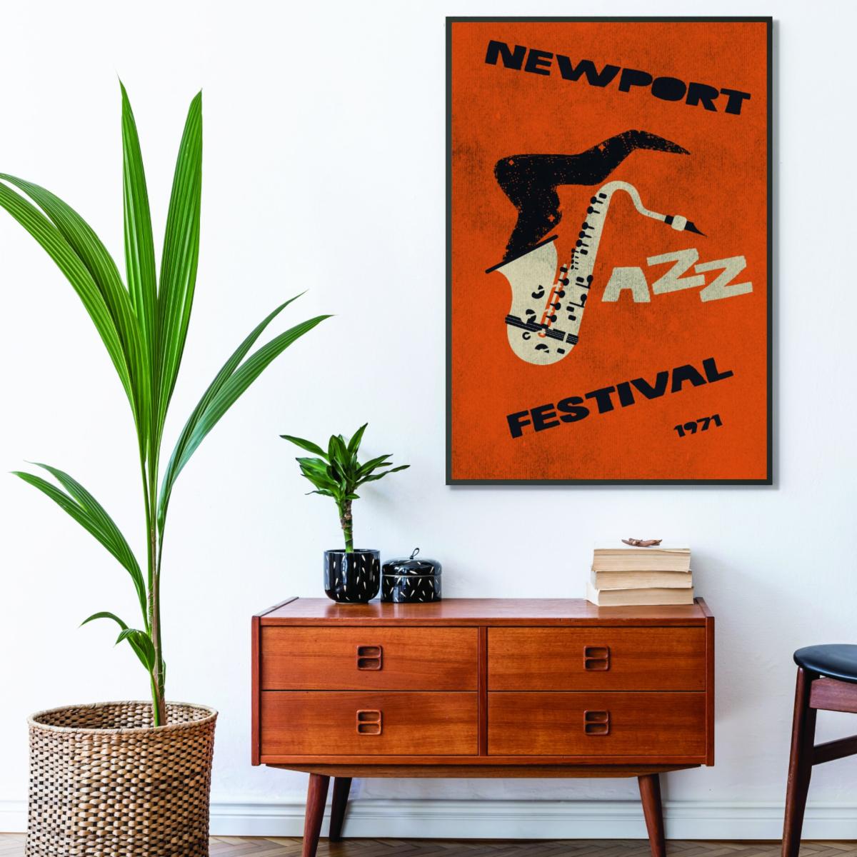 Yellow / Orange Newport Jazz Festival A1 594 X 841Mm Stanley Print House – image 3