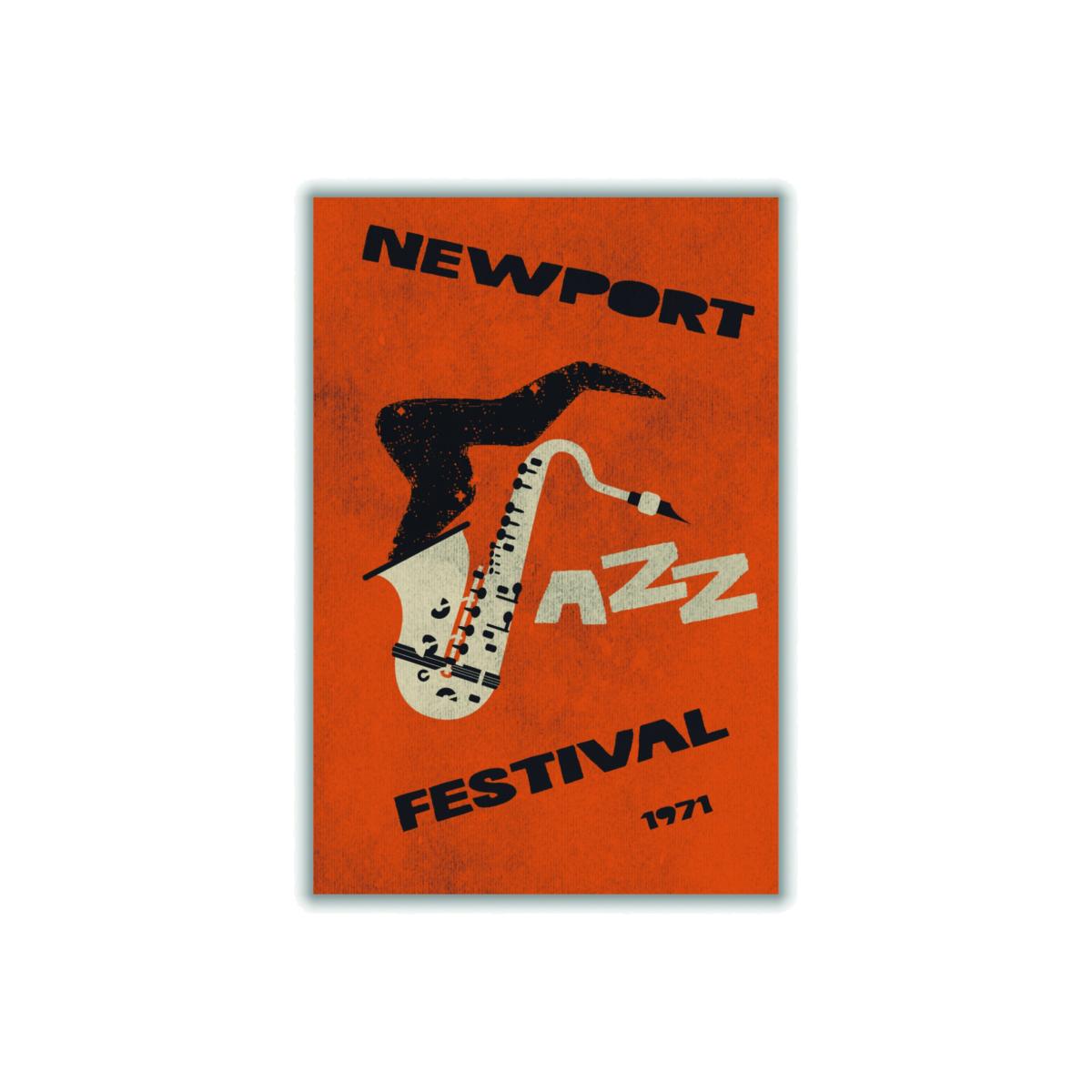Yellow / Orange Newport Jazz Festival A1 594 X 841Mm Stanley Print House – image 1