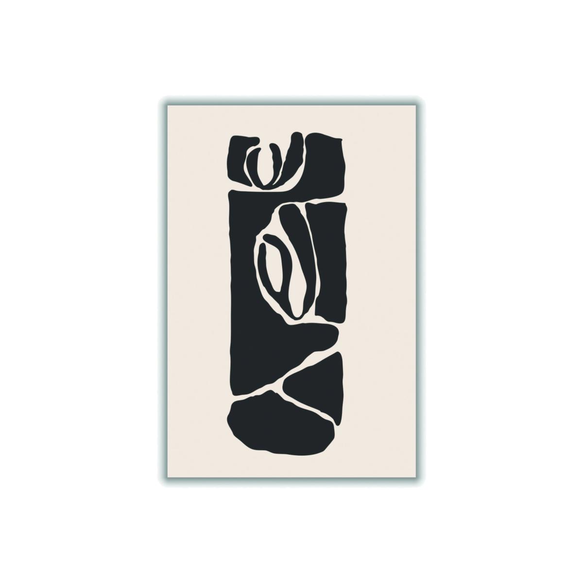 Black Abstract Face Series #5 A4 210 X 297Mm Stanley Print House – image 1
