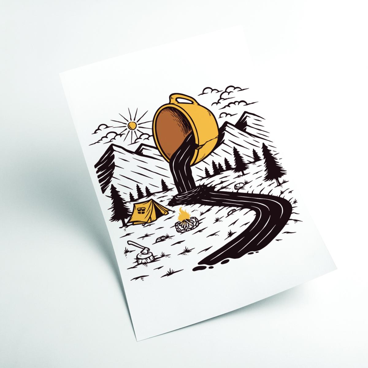 Brown Coffee Is Life A3 297 X 420Mm Stanley Print House – image 2
