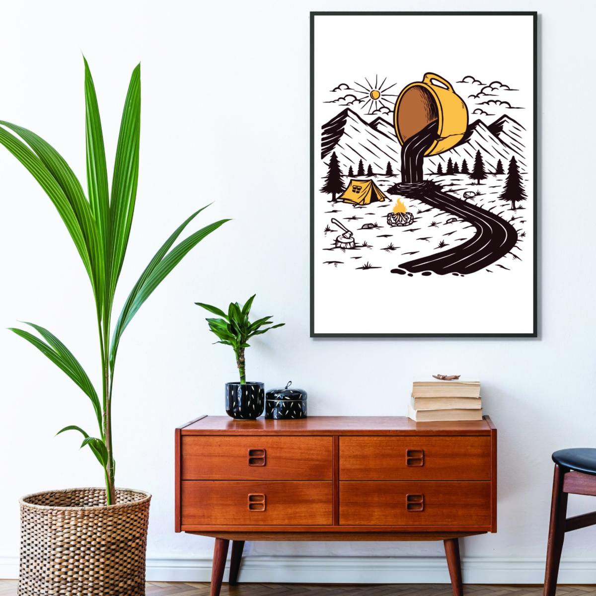 Brown Coffee Is Life A3 297 X 420Mm Stanley Print House – image 3