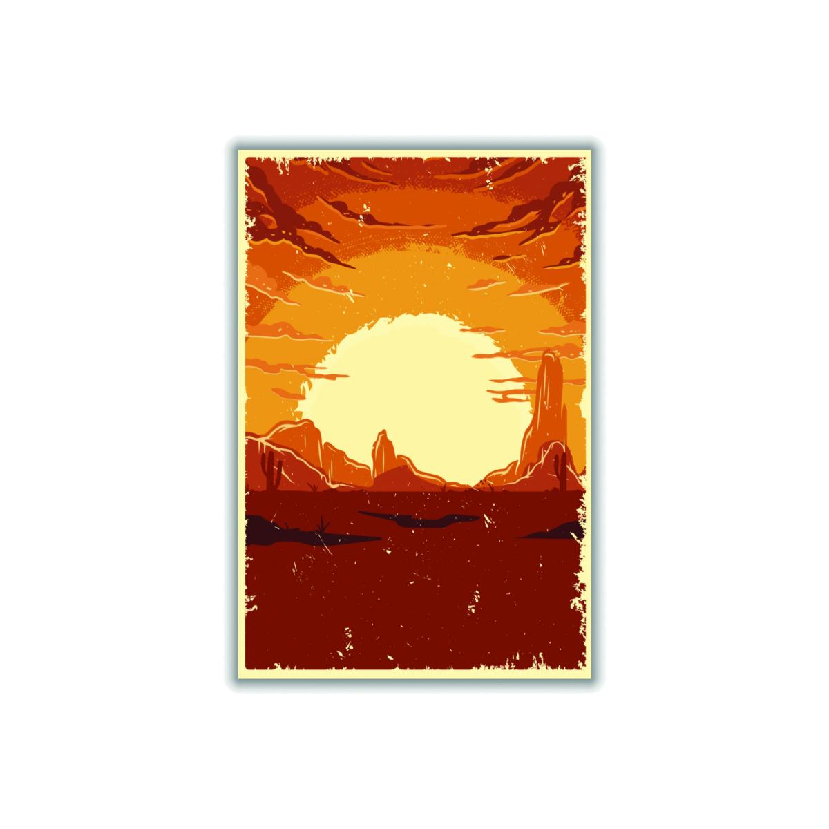 Brown Desert Sunset A4 210 X 297Mm Stanley Print House – image 1