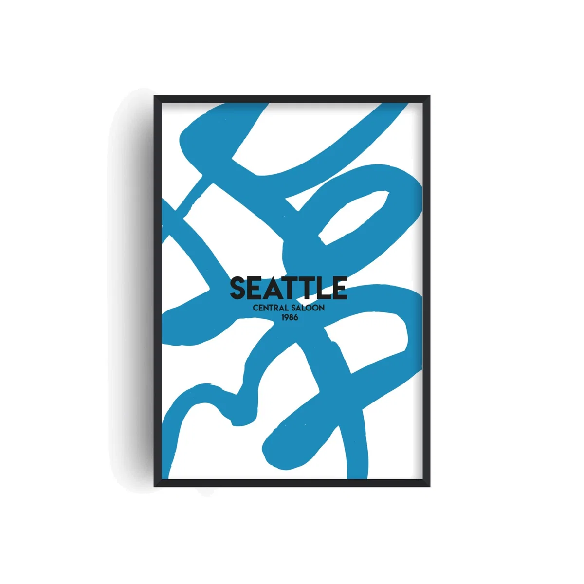Blue Exclusive Seattle Abstract Giclée Art Print A3 | Fanclub – image 1