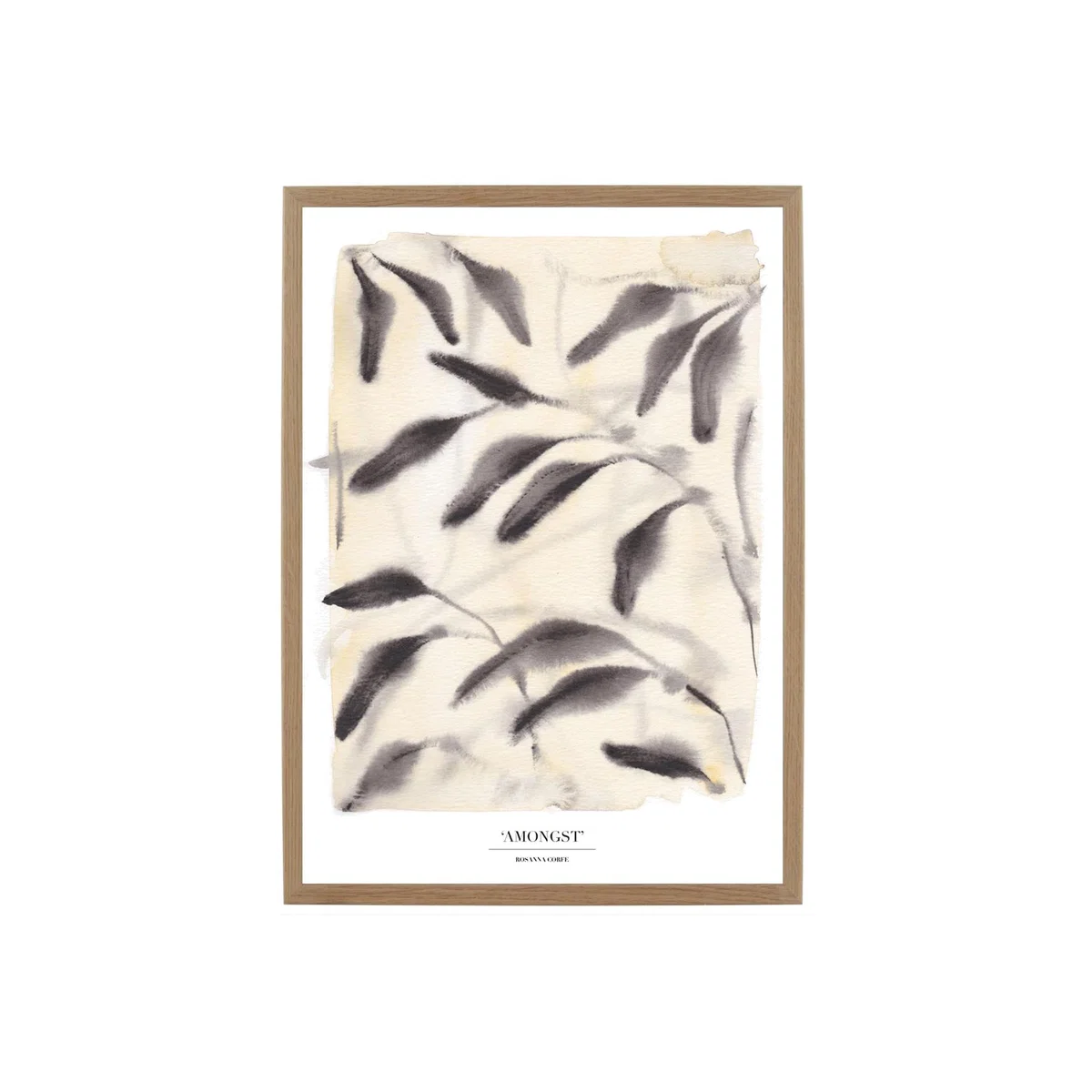 Neutrals / Grey A4 - 'Amongst' Botanical Leaf Print A4 210 X 297Mm Rosanna Corfe – image 1