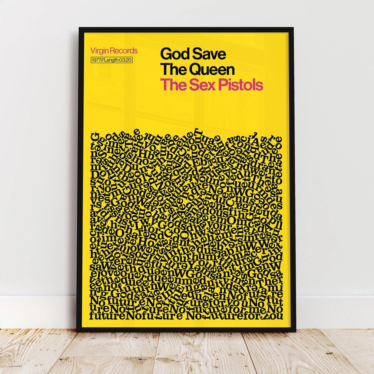 God Save The Queen - The Sex Pistols - Song Lyric Print - A3 Reign & Hail – image 3