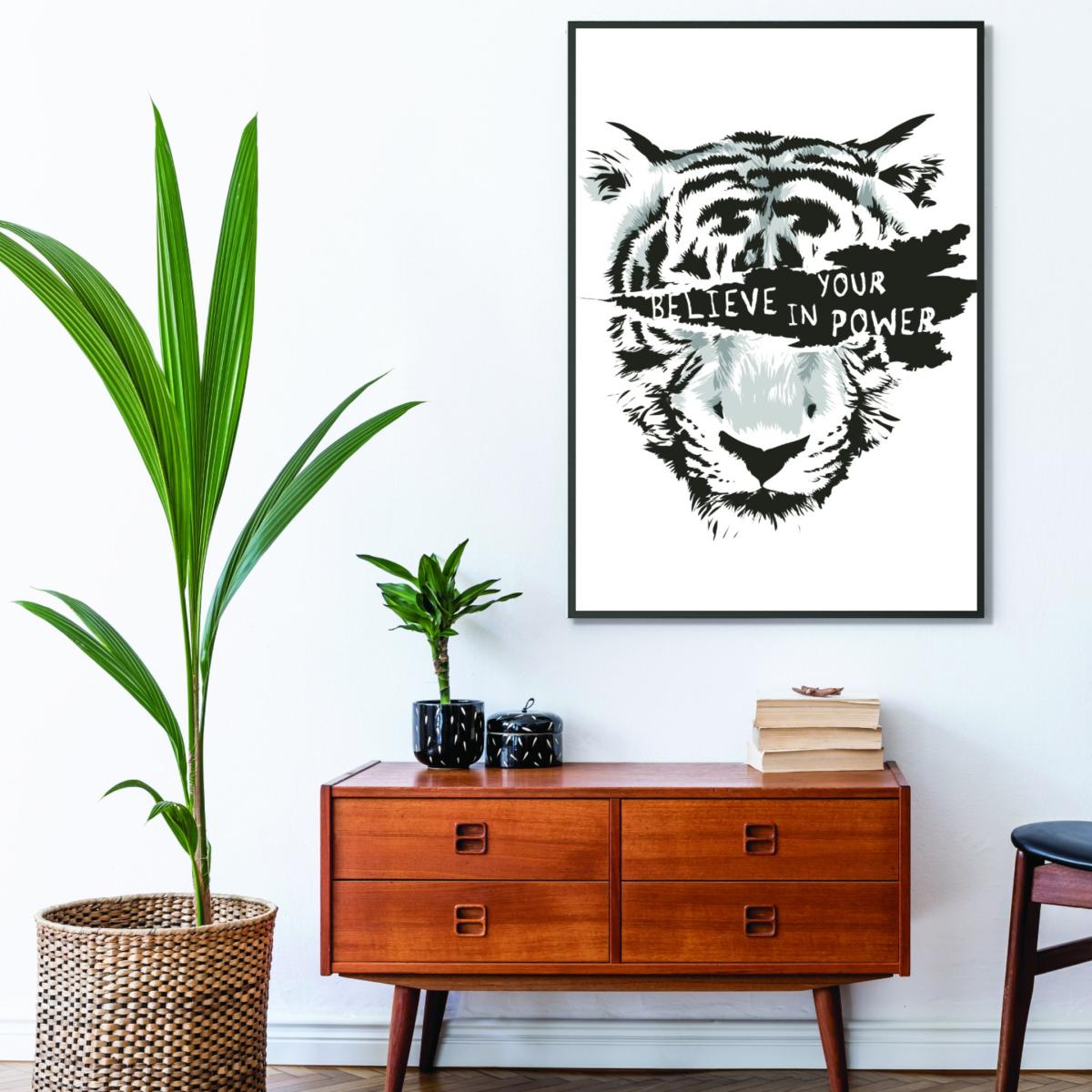 Black Believe In Your Power A2 420 X 594Mm Stanley Print House – image 3
