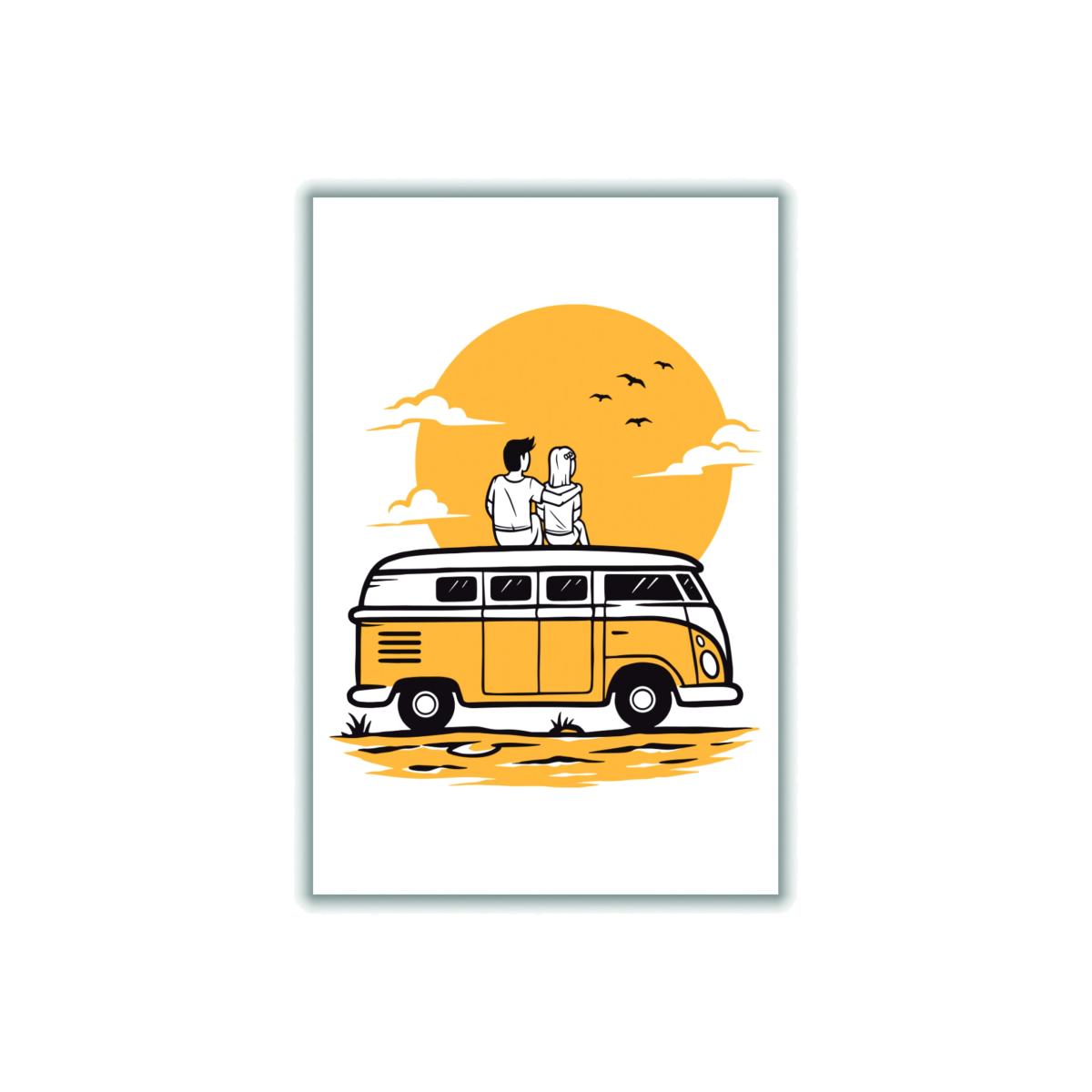 Yellow / Orange Did You See The Sunset Last Night? A1 594 X 841Mm Stanley Print House – image 1