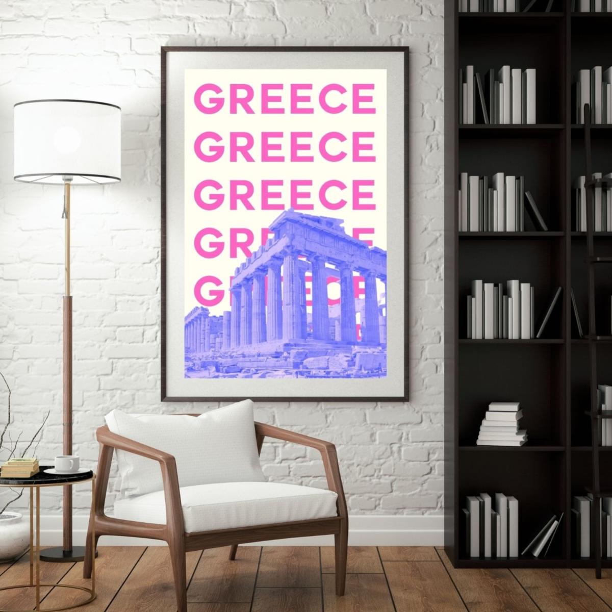 Greece Parthenon Pop Art Poster | Artchi – image 3