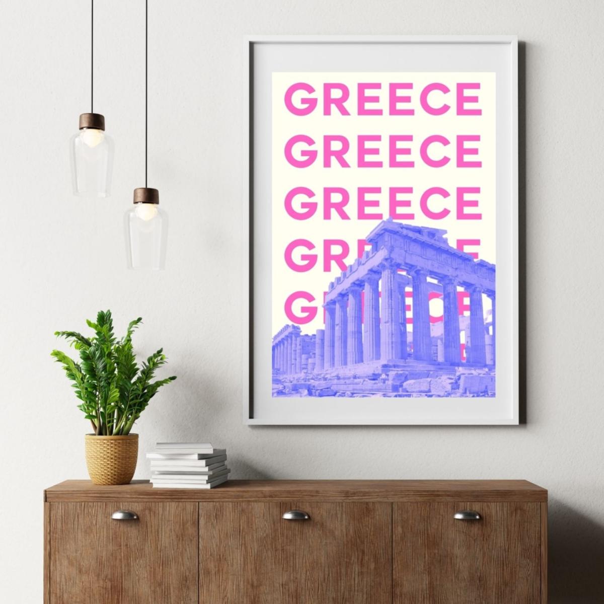 Greece Parthenon Pop Art Poster | Artchi – image 4