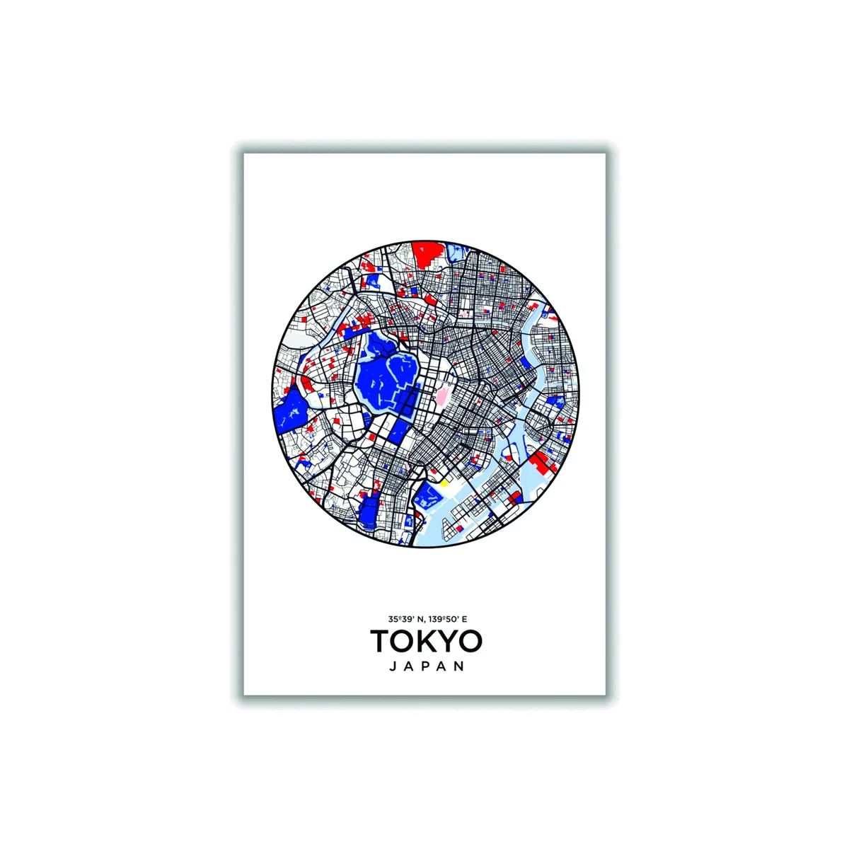 Blue Map Of Tokyo Japan Extra Large Stanley Print House – image 1