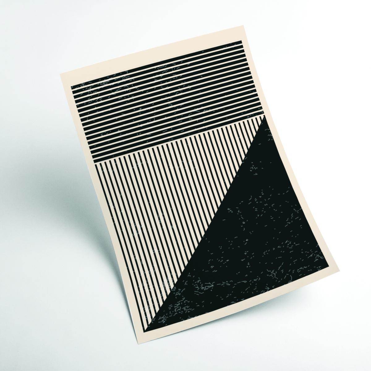 Black And White Lines Series #3 A4 210 X 297Mm Stanley Print House – image 2
